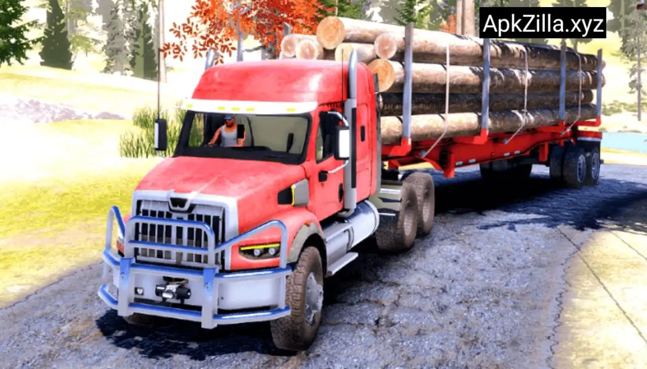 Tree Timber Cargo Transport Truck Games